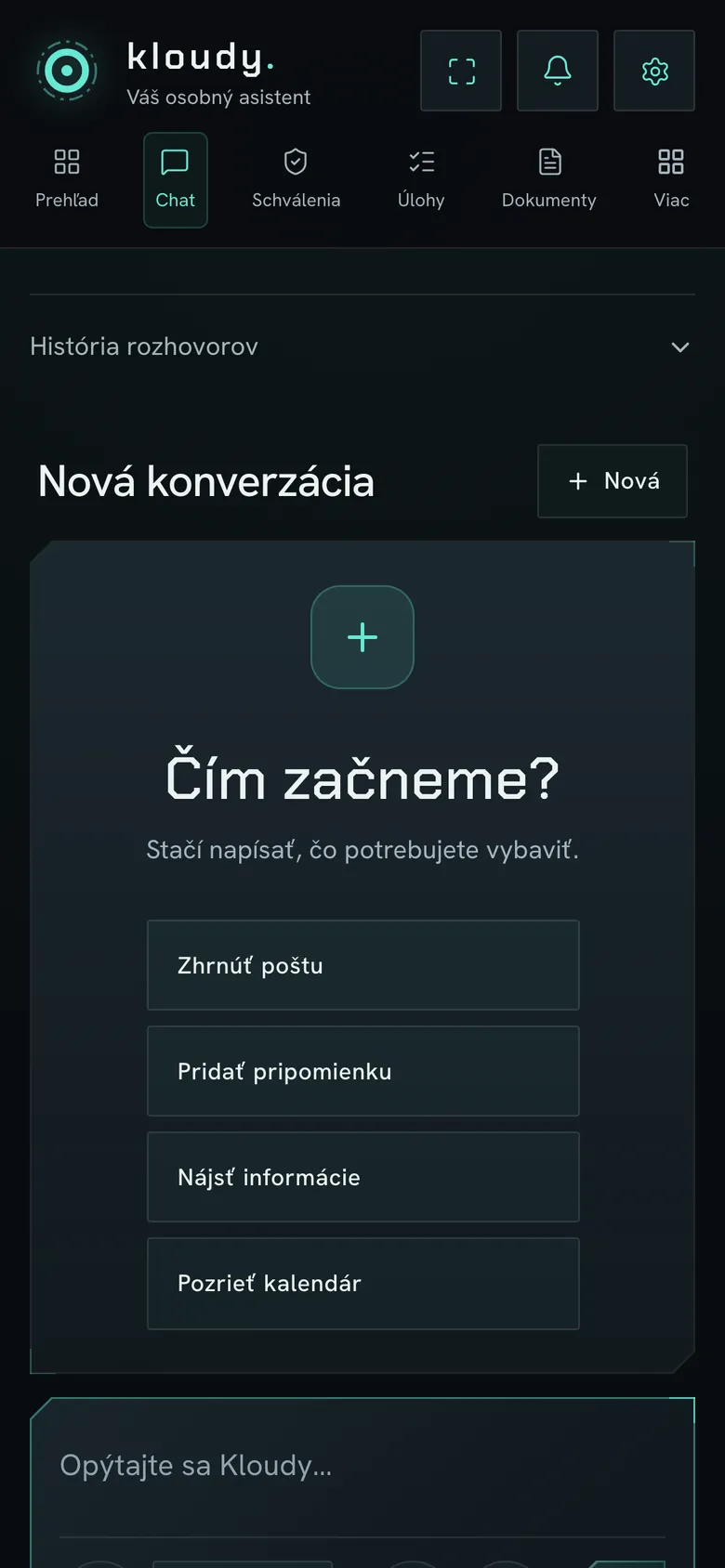 Rozhovor s Kloudym (mobil)